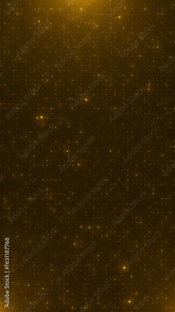 Wall mural golden digital sparkle pattern particle matrix sparkle background. sense motion sparkle grid. tech, 