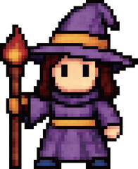 Fototapeta premium RPG party wizard pixel art