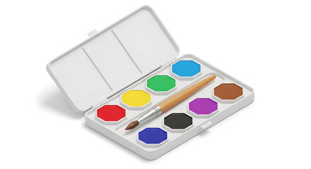Watercolor Palette with Brush - Art Supplies