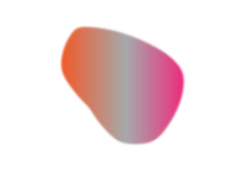 Blurred colored shape. Mesh fluid pink liquid abstract element. Soft light holographic blob. Neon blend vibrant multicolor figure