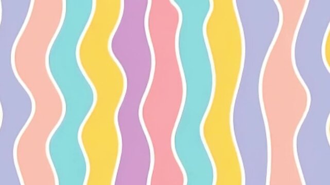 retro wavy stripes background, pastel stripes seamless loop, bubblegum pastel animation, 4K abstract retro background, vertical retro lines loop, 70s style animated background, pop pastel color patter