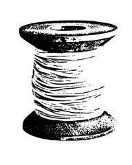 Vector Detailed of a white thread spool.