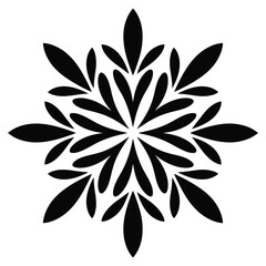 black and white abstract flower