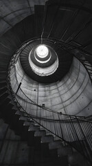 Exploring the Timeless Elegance of a Circular Staircase within a Tower: Architectural Marvels and Spiraling Landscapes in Stunning Vistas and Historical Context