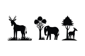 silhouettes of animals