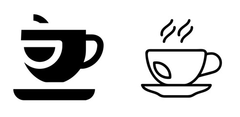 Coffee Cup and Saucer Vector Icon