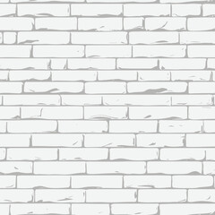 Seamless white brick wall texture with subtle shadows and highlights for minimalist backgrounds and vector pattern design