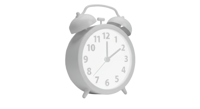 Monochrome Morning: A Still Life of a Classic Alarm Clock on a Minimalist Background offering a feeling of serenity and calm as it captures the