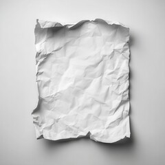 Obraz premium Crumpled white sheet of paper