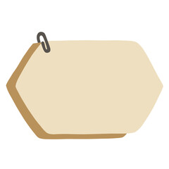 cute hexagon blank brown memo pad drawing 