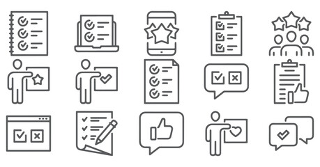 Poll and Feedback UI Icon Collection | Vector EPS Survey Symbols