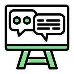 Professional Development Panel Icon from Training Collection (Outline Color Lineal Style)