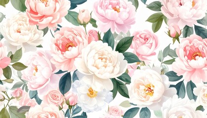 Vivid Seamless Botanical Illustration