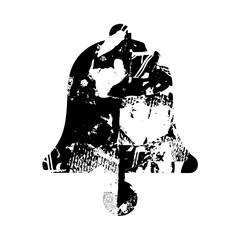 Vector Abstract couple silhouette features a dynamic textured .