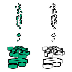 手書き_モルディブ共和国_ベクター素材_セット_01