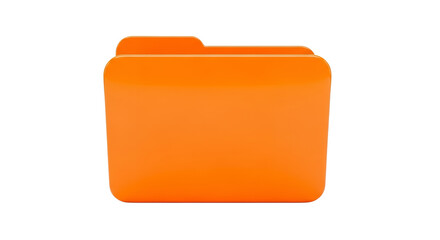Vibrant orange folder illustration conveying organization and information management on a clean, minimalist background