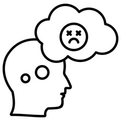 Unconscious Outline Icon