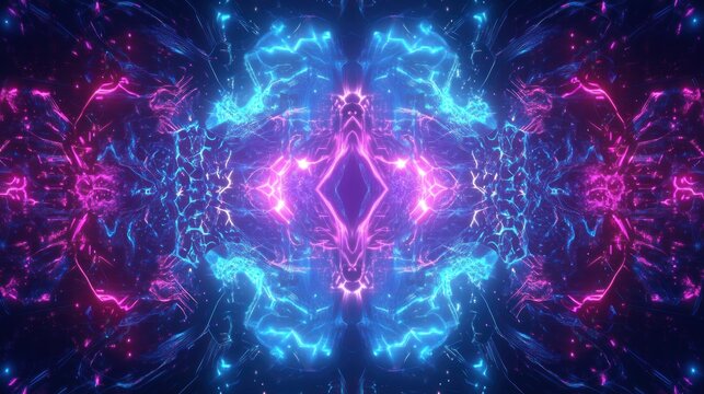 Abstract symmetrical glowing design