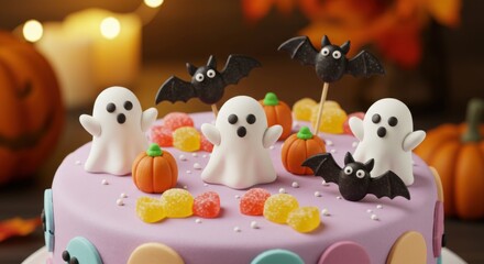 Fototapeta premium Halloween themed cake decoration