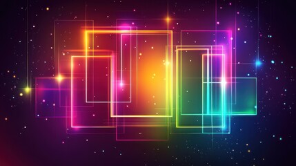 Abstract vibrant rectangles