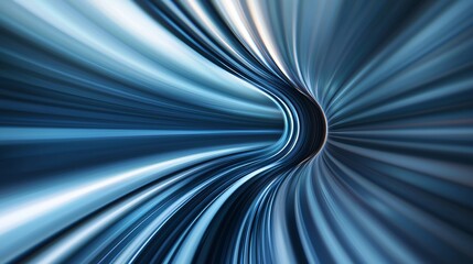 Obraz premium A futuristic tech abstract background of a virtual tunnel. The walls are composed of swirling, pulsating light patterns, giving the impression of traveling at high speed through a digital conduit.
