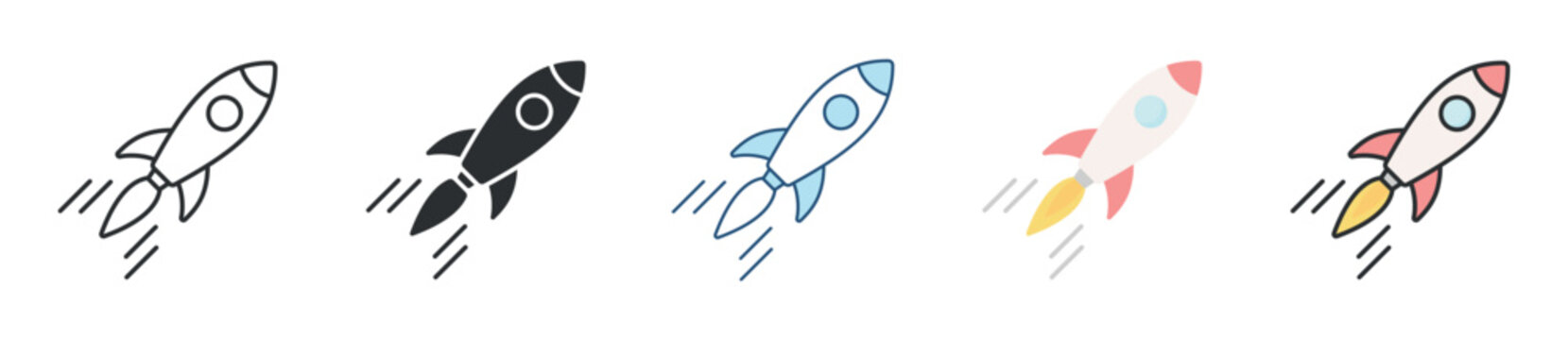 Startup Icon Set Multiple Style Collection