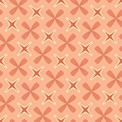 Seamless pattern design with vintage decorative floral ornaments on a retro textile illustration backdrop