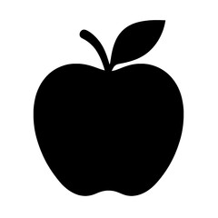 apple on black. apple on black background. red apple on black
silhouette of apple icon.