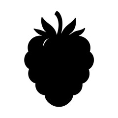 Blackberry Icon Silhouette Isolated on White Background.