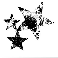 Vector Distressed stars with a grunge texture.