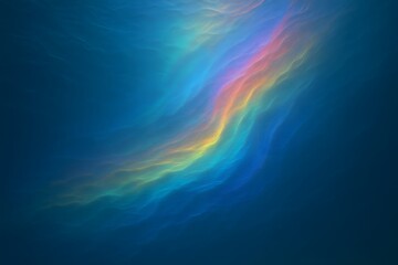 Obraz premium Abstract Rainbow Cloud with Vibrant Colors and Wispy Textures