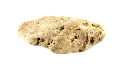 1 stone isolated on white background.