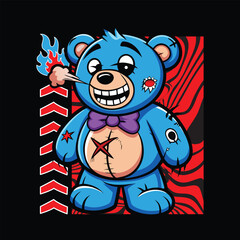 Cool panda for streetwear design