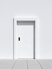 Solitary White Door