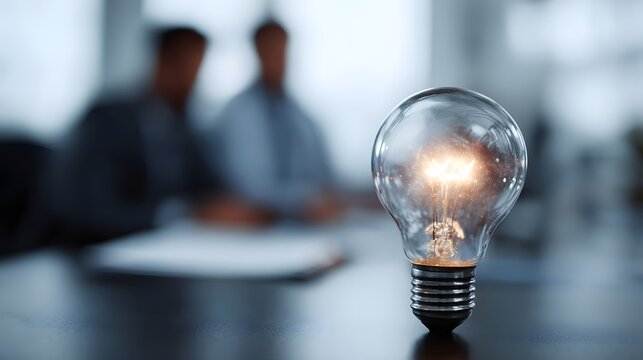 Venture capital meeting for startup funding with entrepreneurship investment lighting