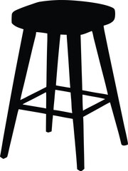 stool seat isolated vector illustration
