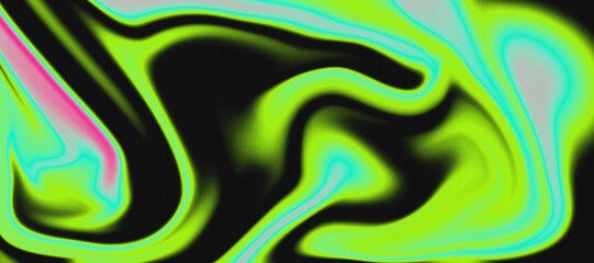 Abstract Grainy Gradient Background. Vibrant Abstract Neon Liquid Swirl with Pink and Yellow