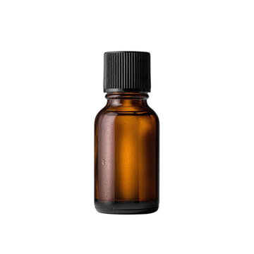 Essential oil diffuser amber bottle 10ml mockup blank isolated on transparent background