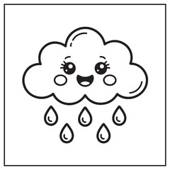 Rainy Day Coloring Pages | Cute and Easy Rain Scenes for Kids and Adults


