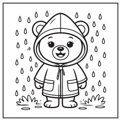 Rainy Day Coloring Pages | Cute and Easy Rain Scenes for Kids and Adults

