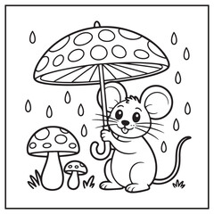 Rainy Day Coloring Pages | Cute and Easy Rain Scenes for Kids and Adults

