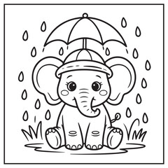 Rainy Day Coloring Pages | Cute and Easy Rain Scenes for Kids and Adults

