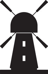 Vector illustration of windmill