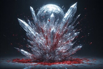 white clystal ball  star 