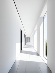 Obraz premium Architectural Corridor - Minimal Perspective
