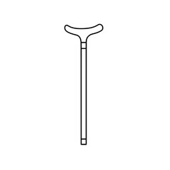 Elegance in support: A simple yet elegant walking cane, a symbol of support, stability, and a touch of classic design, standing as a timeless aid.