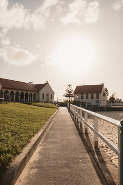 Footpath leading to the Pavilion at Nobbys Beach in Newcastle