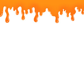 liquid orange paint and juice splash cartoon illustration