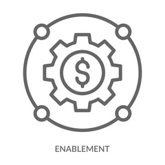Enablement   Icon Line Style. Design Vector Illustration