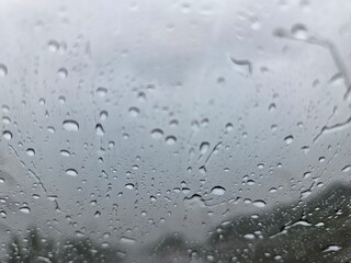 drops of water on the window